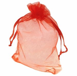 pu58 1x woreczek na biżuterię  / prezent z organzy ze sznurkiem 10/15