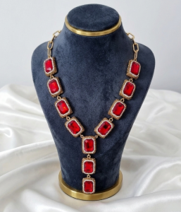 4427 Naszyjnik biżuteria królewska 46+5cm pozłacany 14k