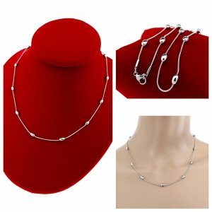 1137 Srebrny łańcuszek naszyjnik 45cm stal chirurgiczna 316L celebrytka
