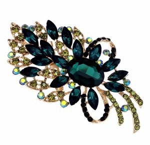 2884 Elegancka broszka przypinka cyrkonia cyrkonie błyszcząca