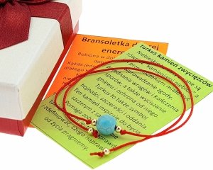 e39 Bransoletka dobrej energii - turkus kamień naturalny sznurek