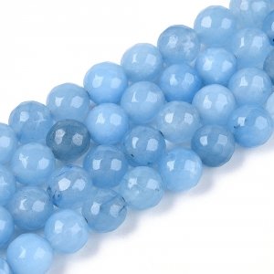 2362 Jadeit kamień naturalny fasetowany  8mm pasmo 38cm