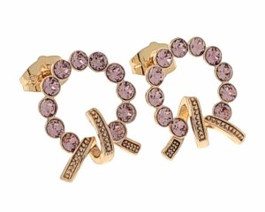 2254c Kolczyki złote Austrian Crystal cyrkonia pozłacane 18k Xuping wtyczki 