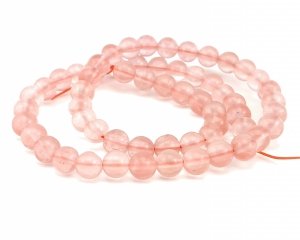 035 Koraliki szklane kula 8mm sznur 38cm