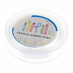 op190 Żyłka gumka jubilerska transparentna nić 0,7mm 60m do wyrobu biżuterii 