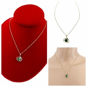 4601a Złoty łańcuszek Austrian Crystal 40+5 naszyjnik pozłacany 14K Xuping