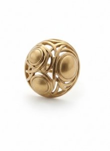 3029 Pierścionek złoty stal chirurgiczna 316L nierdzewna regulowany 