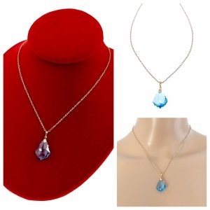 715 Złoty łańcuszek Austrian Crystal 40+5 naszyjnik pozłacany 14K Xuping