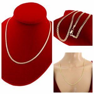 1364 Złoty łańcuszek celebrytka 60cm naszyjnik pozłacany 14K 