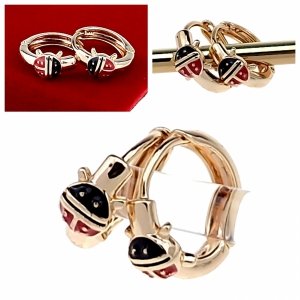 4740 Kolczyki złote dziecięce pozłacane 18k Xuping wiszące biedronki