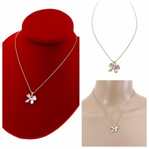 2404 Złoty łańcuszek Austrian Crystal 40+5 naszyjnik pozłacany 14K Xuping