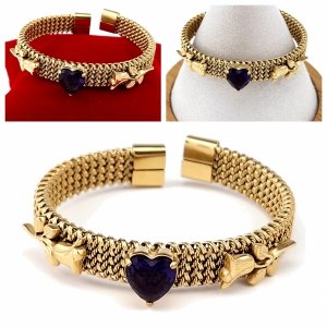 op257 Bransoletka złota 5cm stal chirurgiczna bangla 316L 