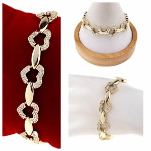 1612 Bransoletka elegancka złota 16,5+2cm pozłacana 14k Xuping 