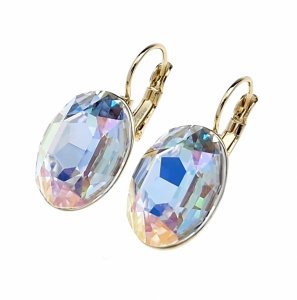 позолоченные серьги с эксклюзивным фианитом