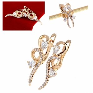 эксклюзивные серьги с позолотой swarovski