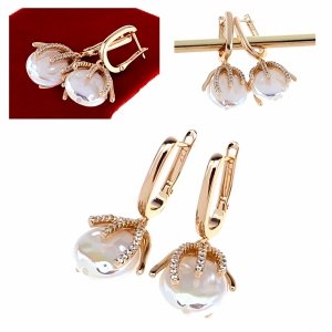 эксклюзивные серьги с позолотой swarovski