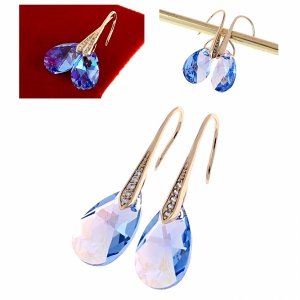 эксклюзивные серьги с позолотой swarovski