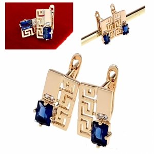 эксклюзивные серьги с позолотой swarovski