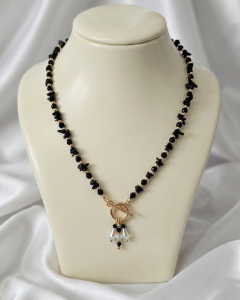 Браслет гематит кристаллы знаменитости хирургическая сталь