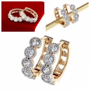 эксклюзивные серьги с позолотой swarovski