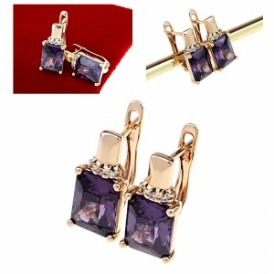 эксклюзивные серьги с позолотой swarovski