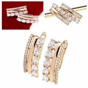 эксклюзивные серьги с позолотой swarovski