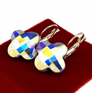 позолоченные серьги с эксклюзивным фианитом