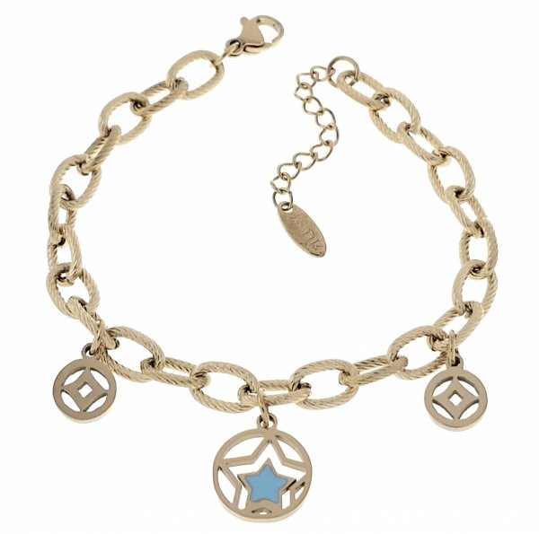 BRACELET GOLD CELEBRITY NEREZOVÁ OCEL