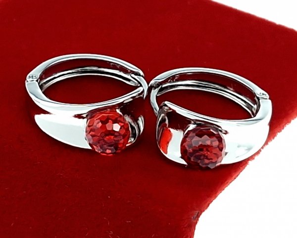 swarovski náušnice s bílým zlatem