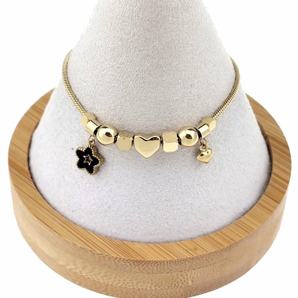 BRACELET GOLD CELEBRITY NEREZOVÁ OCEL
