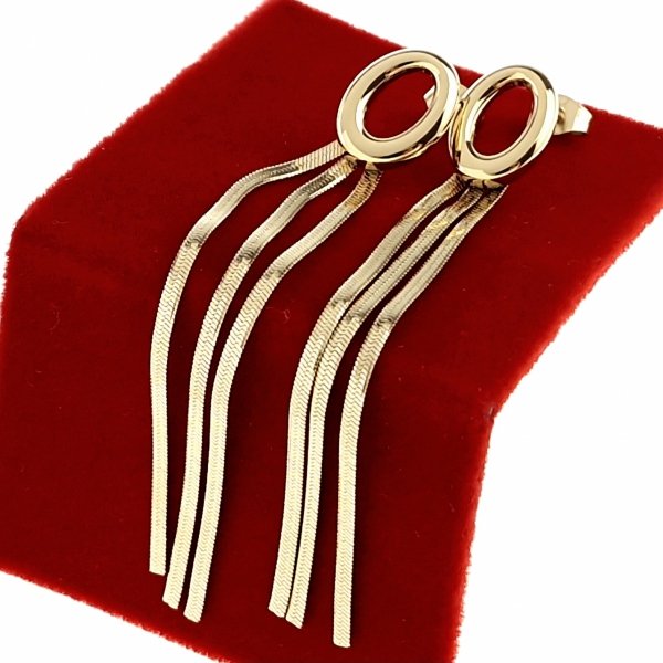 zlaté náušnice z nerezové oceli
