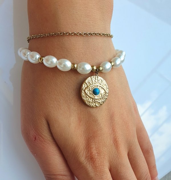 BRACELET GOLD CELEBRITY NEREZOVÁ OCEL