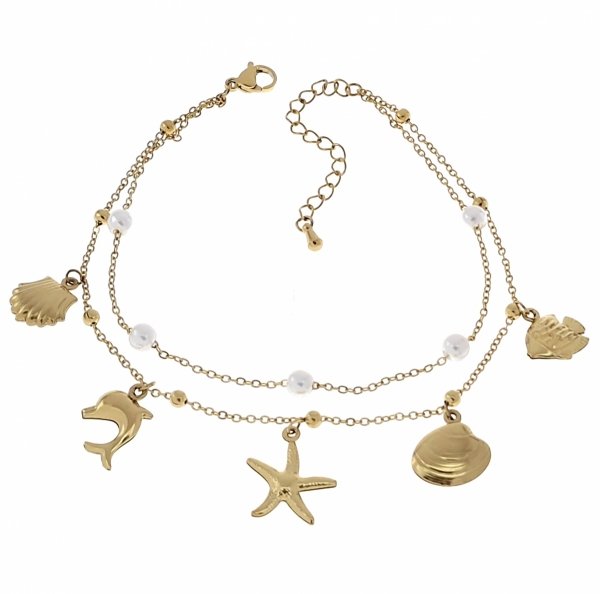 BRACELET GOLD CELEBRITY NEREZOVÁ OCEL