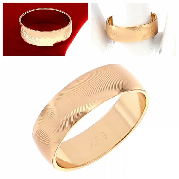 zlatý prsten 18,60 mm. zlacený záběr xuping