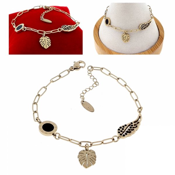 BRACELET GOLD CELEBRITY NEREZOVÁ OCEL