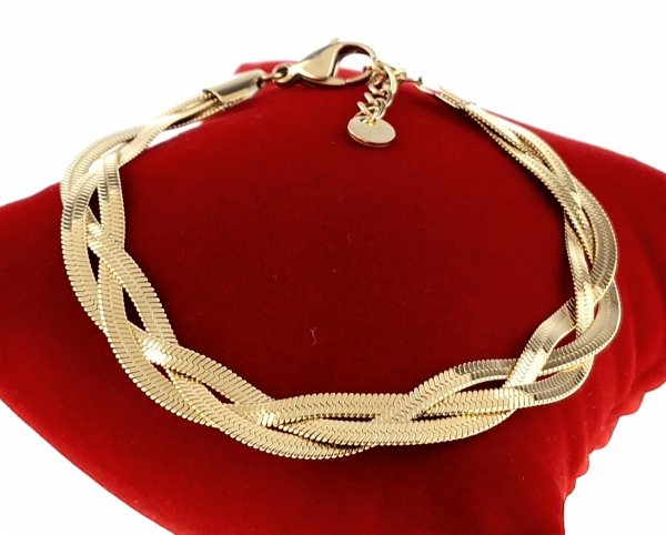 BRACELET GOLD CELEBRITY NEREZOVÁ OCEL