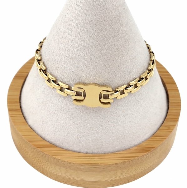 BRACELET GOLD CELEBRITY NEREZOVÁ OCEL