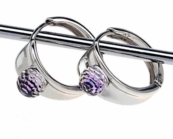 swarovski náušnice s bílým zlatem
