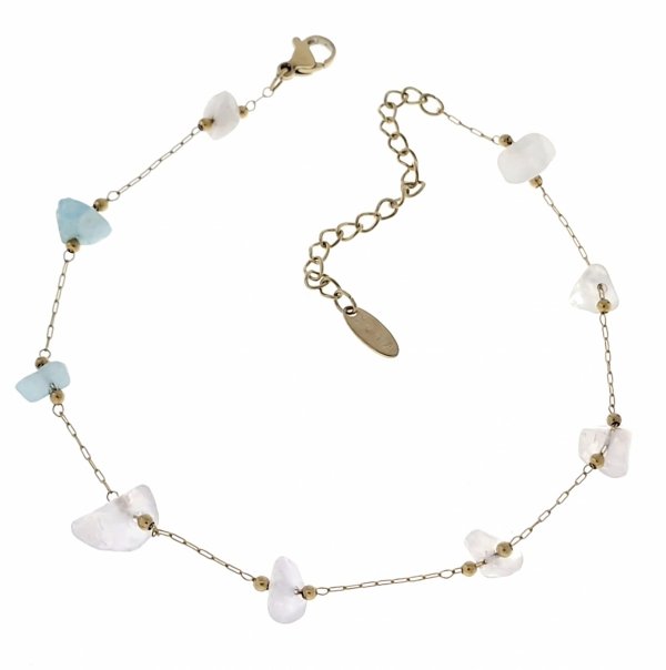 BRACELET GOLD CELEBRITY NEREZOVÁ OCEL