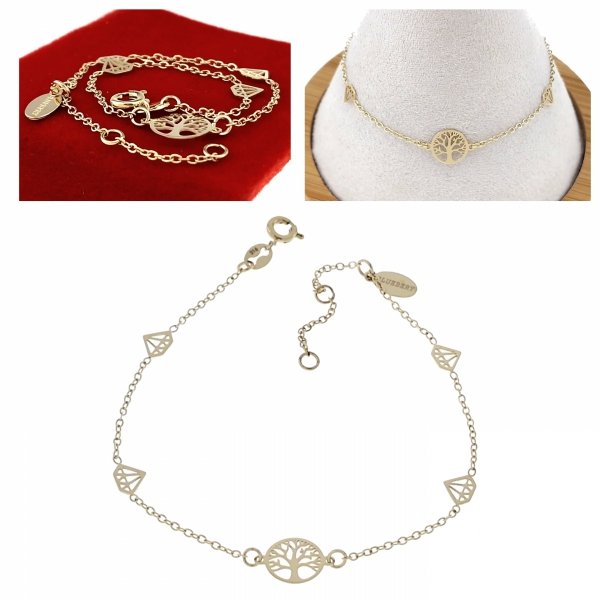 BRACELET GOLD CELEBRITY NEREZOVÁ OCEL