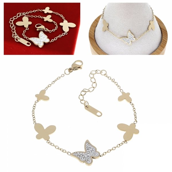 BRACELET GOLD CELEBRITY NEREZOVÁ OCEL