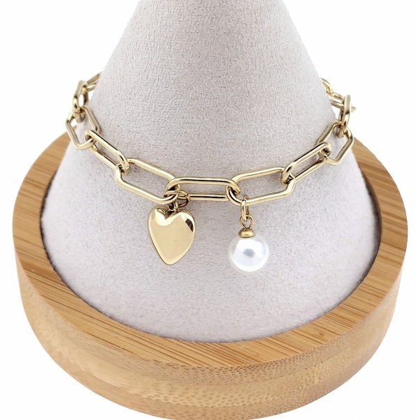 BRACELET GOLD CELEBRITY NEREZOVÁ OCEL