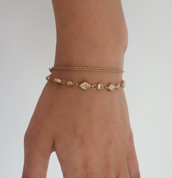BRACELET GOLD CELEBRITY NEREZOVÁ OCEL