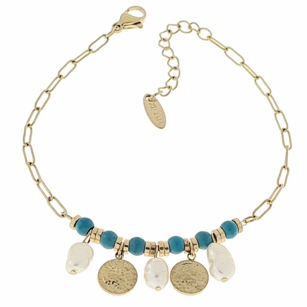 BRACELET GOLD CELEBRITY NEREZOVÁ OCEL
