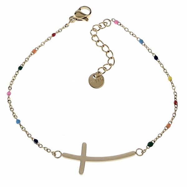 BRACELET GOLD CELEBRITY NEREZOVÁ OCEL