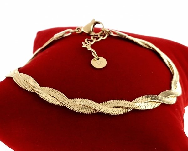 BRACELET GOLD CELEBRITY NEREZOVÁ OCEL
