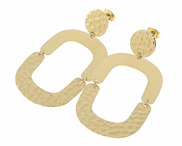 goldene Ohrringe aus Edelstahl