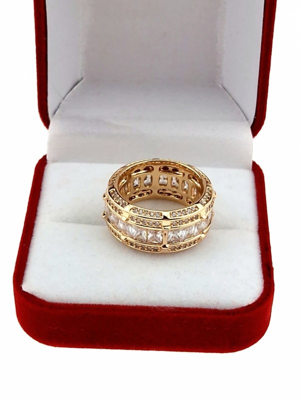 Goldring 18,60 mm. vergoldete Verlobung Xuping