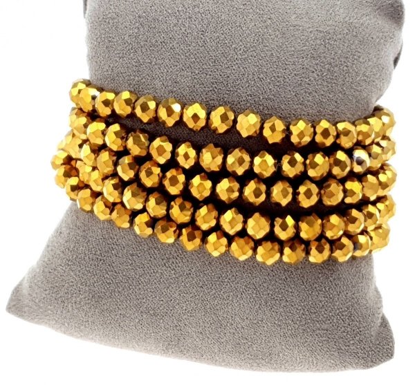 GOLDENES ARMBAND MIT EDELSTAHL