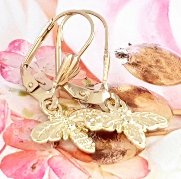 goldene Ohrringe aus Edelstahl